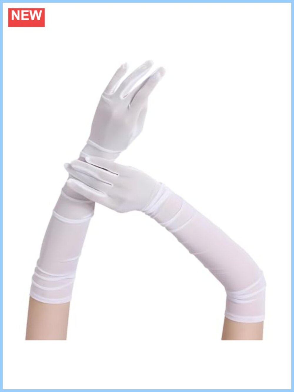Long Opera Party Gloves Sheer Elbow Length 1920s Costume
